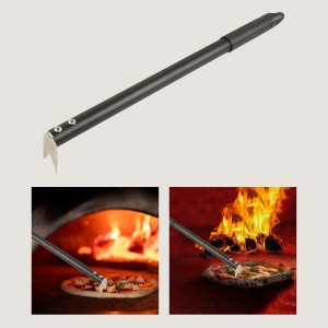 Pizza villa rozsdamentes acél pizza flipper turner 43cm/16,9 hüvelyk hosszú fogantyú pizza fonó villa pizza sütőhöz/grill, könnyen megfordítható héj pizzához