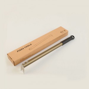 Pizza villa rozsdamentes acél pizza flipper turner 43cm/16,9 hüvelyk hosszú fogantyú pizza fonó villa pizza sütőhöz/grill, könnyen megfordítható héj pizzához