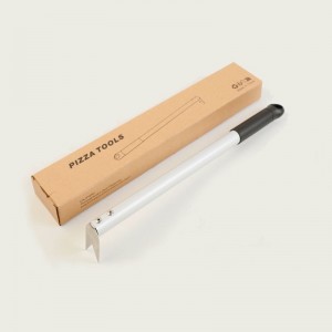 A pizza villák forgó pizza pizzár alumínium fogantyú Sturdy Sturdy könnyen tárolható konyha és sütőszerszám, ezüst