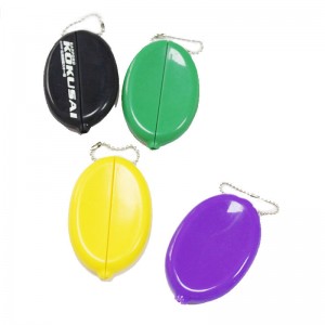 Szilikon ovális érme pénztárca érme táska, férfiak/women táskája lánccal, élelmiszer -minőségű szilikon táska, környezetbarát és vízálló