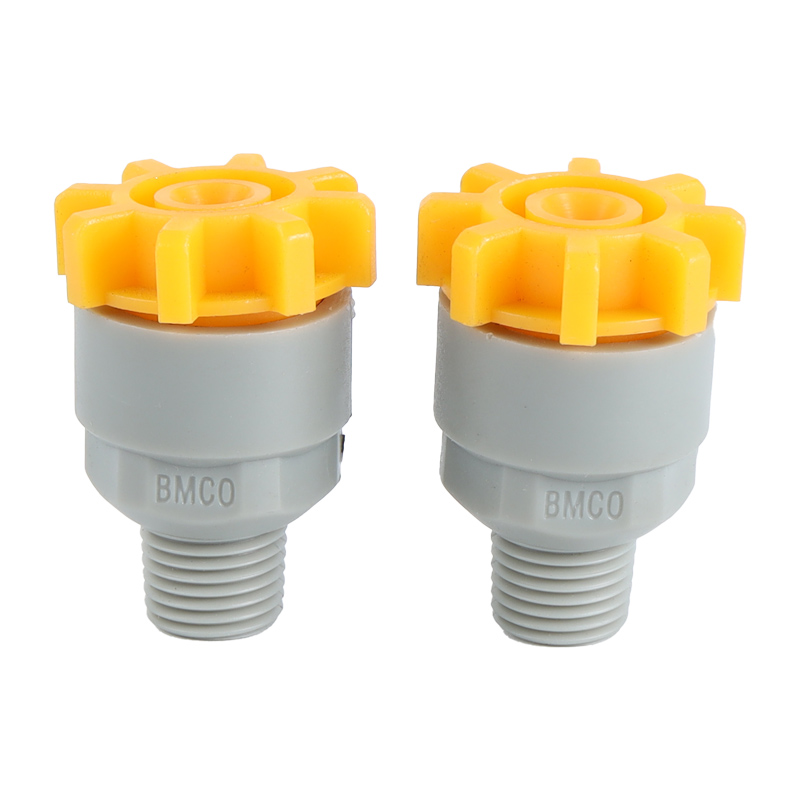 PP műanyag Gyorskibocsátás és lebontja a permetező fúvóka ipari vee fúvóka teljes kúpos&lapos ventilátor mintázat