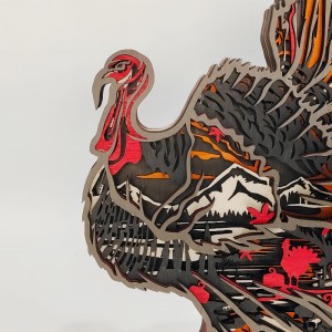 3D -s faállat -flamingó tárgy