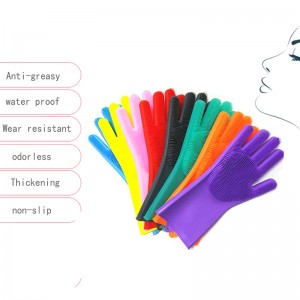 Újrahasznosítható szilikon mosogatógép, mosogatógép kefével, háztartási konyhai kesztyű, háziállat -ápoló kellékek
