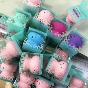 Tisztító kefe szilikon kézi tisztító kefe és masszírozó, polip alakú tisztító kefe mélytisztító szelíd hámlasztás bőrmasszázshoz