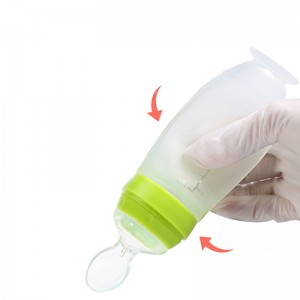 Kiegészítő kanál szilikon squeeze kanál gyermekek kiegészítő étel palackja