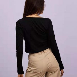 Egyéni tavaszi őszi hölgyek szexi pulóver hosszú ujjú pulóver üreges pulóver