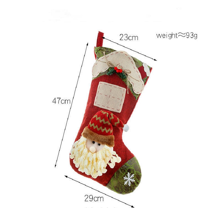 Forró stílusú karácsonyi zokni karácsonyi ajándék táskák karácsonyi jelenet dekorációk