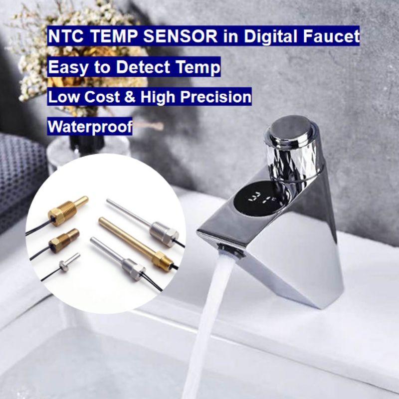 NTC termisztor hőmérséklet -érzékelő a digitális csaptelep intelligens otthonában