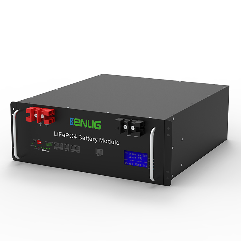 51,2v 100/150/200AH LIFEPO4 lítium -ion akkumulátor energiatároló rendszere LCD -vel rendelkezőnapenergia -rendszerekben