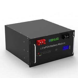 Állványra szerelt 48 V 100/150 200ah LIFEPO4 Házi készülékek egymásra rakható RS232/RS485/CAN kommunikáció Gyors töltésű lítium -ion akkumulátor LCD -vel
