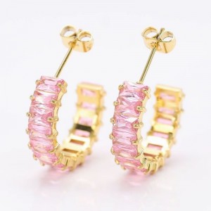 316l rozsdamentes acél legújabb por öntött fülbevalók gyűrű