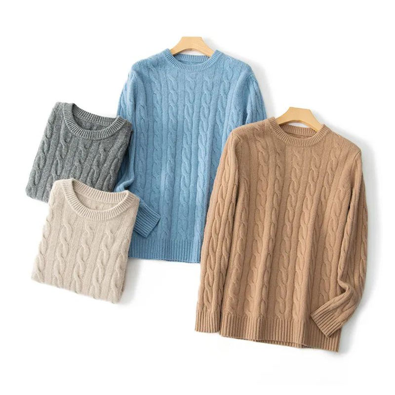 A férfiak kereknyakkábel virág meleg hét tűs sűrített pulóver