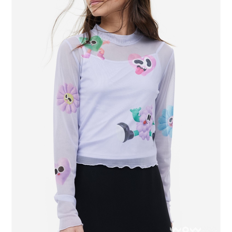 H&m/eva krémek/3d/digitális színek/bright árnyalatok/crossover együttmáskás rajzfilm grafikák