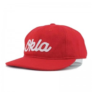Lapos karima strukturálatlan 6 panel kalap állítható hátsó heveder hímzett sapka egyedi gyapjú strukturált 6 panel snapback apa kalap sapka