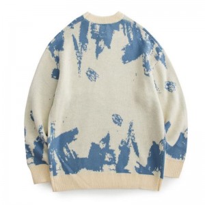 Kiváló minőségű Jacquard minta kötött gyapjúszemélyzetnyaki pulóver