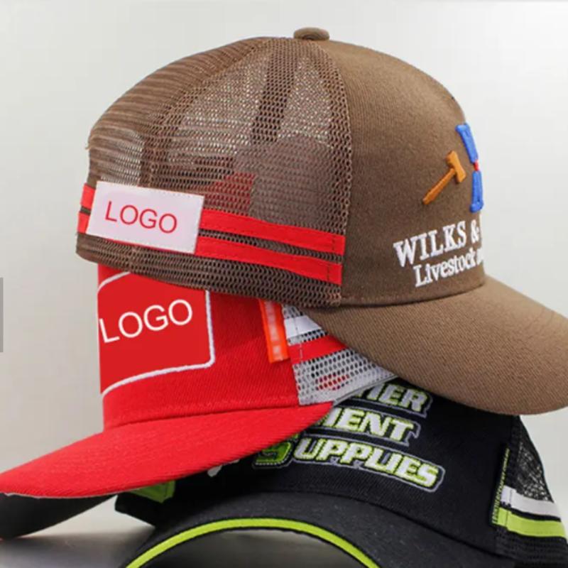 Egyéni 3D hímzés 5 panel ajtó baseball sport sapka teherautó sapka kalap