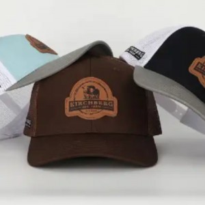 OEM egyedi, kiváló minőségű bőrrögzítő logó háló bepattanó gorras sapkák, applique pamut 112 ívelt teherautó kalapok