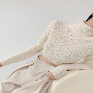 Durva kötött középsőnyakú pulóver