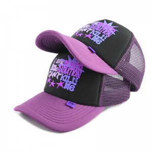 Egyéni hímzéses teherautó kalapok képernyőnyomás puffnyomtatás logó sima hab teherautó sapkák lélegző kalap