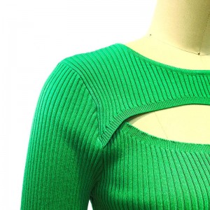 Alkalmi túlméretezett, szilárd színű személyzetnyak szexi pulóver ruhanői ruházat lányok pulóver hosszú ujjú kötött felsőnői pulóverek