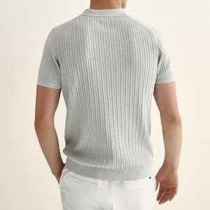 Egyéni Superfine Designernyári rövid ujjú kötött pulóver pamut férfiak pulóverei