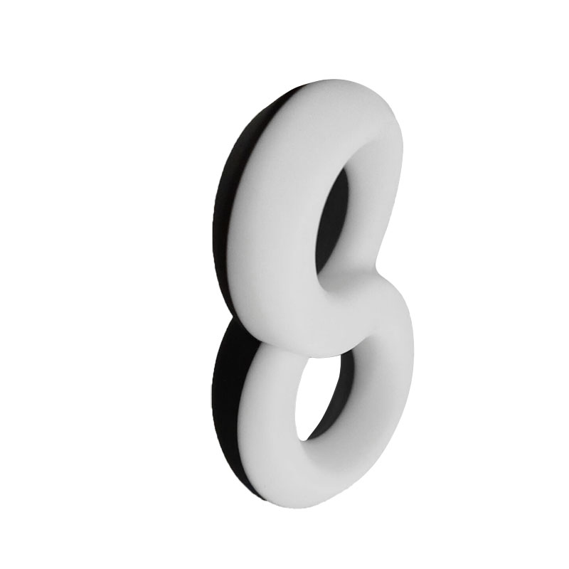 Forró értékesítés férfiak szexuális játék pénisz gyűrűs kakas gyűrű férfiaknak maszturbáció (8 alakú gyűrű fekete-fehér)