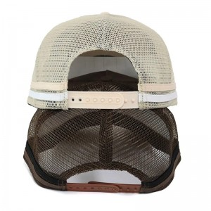 Klasszikus egyedi magas korona Ausztrália ország akril 5 panel 3D hímzett logó oldala 2 Stripe Trucker kalap hálósapkák