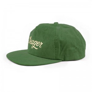 Corduroy 5 panel hímző logó sapkáknem strukturált snapback kalapok ömlesztve