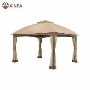 10x 12 Patio Dome Gazebo w/mosquito háló, kétlépcsős szellőztetés a hátsó udvar kertjéhez