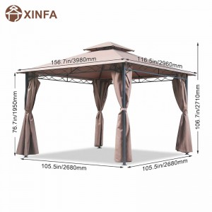 10 \\\\ \'x 13 \\\\\' Gazebo Block Sun Shade Canopy, vízálló sátor függönyökkel hordozható parti előtetők