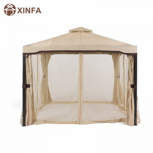 10 \\\\ \'x 10 \\\\\' Gazebo Block Sun Shade Canopy, vízálló sátor, kültéri pavilon függönyökkel