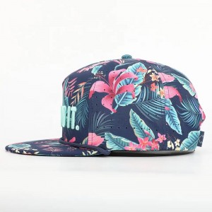 OEM egyedi tervezés a logóval Kiváló minőségű 5 panel lapos karcsú, az egész szublimációsnyomtatás hip -hop gorras snapback sapka és kalap