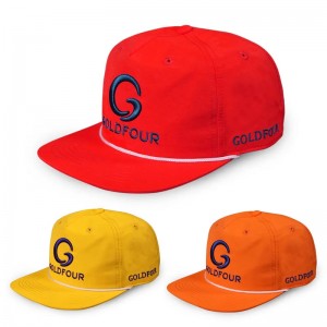 Nagykereskedelmi egyedi Gyors száraz 5 panel 3D hímzésnem strukturált sportnylon futó kalap Snapback sapka kötéllel