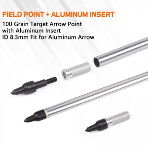 ElongaRrow 100 -Grain Csavarnyílfejek és alumínium betétek