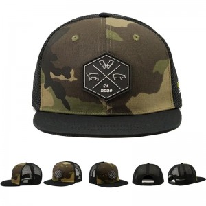 Nagykereskedelmi testreszabott hip -hop camo snapback hímzett hímzett javító logó
