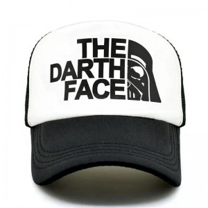 Darth Trucker Cap Star Cap férfiak vicces arc baseball sapkák hűvösnyári háló háló kalap férfiaknak