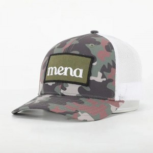 2023 új érkezési gyerek méretű teherautó kalap 6 panel logó címkével, javítású teherautó sapkával