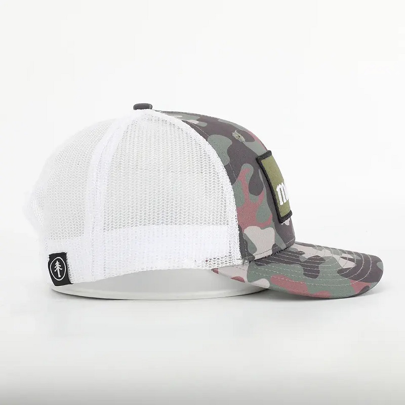 2023 új érkezési gyerek méretű teherautó kalap 6 panel logó címkével, javítású teherautó sapkával