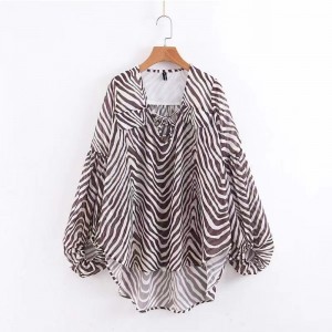 2023 újnők divatja minden mérkőzés vékony csíkos fonott,nyomtatott hosszú ujjú kötéses ing