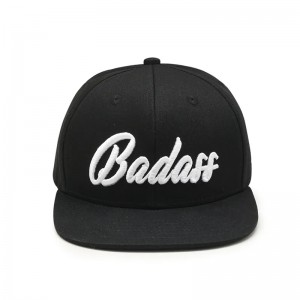 OEM Design Flat Brim 6 Panel egyedi 3D hímzés logó hip hop sapka Snapback kalap férfiaknak