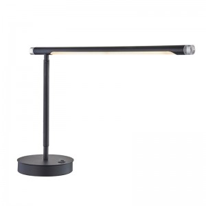 Marriott állítható LED asztali lámpa matt fekete kivitelben és a/off rocker kapcsolóval a szálloda vendégszobájában