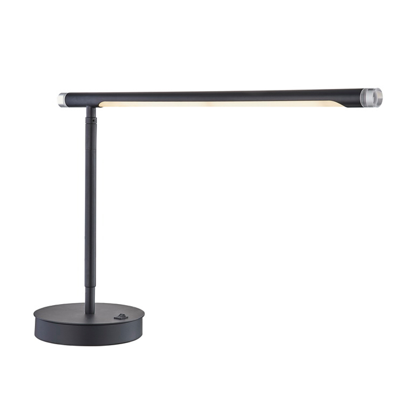 Marriott állítható LED asztali lámpa matt fekete kivitelben és a/off rocker kapcsolóval a szálloda vendégszobájában