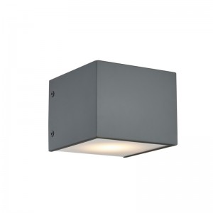 Hospitality Hotel fali lámpa festett lapos szürke kivitelben és integrált LED -vel a szálloda tipikus vendégszobában