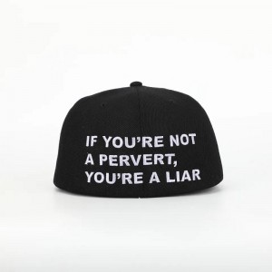 Egyéni 6 panel fekete akril zárt hátsó flex fickó gorras sapka felszerelt kalap 3D hímzés logó zöld alulteljesítő hip hop snapback sapka