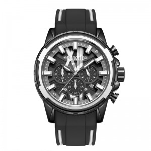 Baogela új órák férfiak rozsdamentes gumi heveder kék óra az ember luxus vízálló kronográfiai karóra luminous relogio 22601