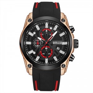 A Baogela férfiak katonai sportfigyelése férfiak vízálló divatkék szilikon heveder karóra ember luxus felső márka Luminous Watch 22705
