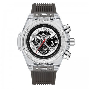 Baogela márka teljes átlátszó órás luxus férfi órák divat sportos reloj kreatív férfiak Chronograph kvarc óra 20013