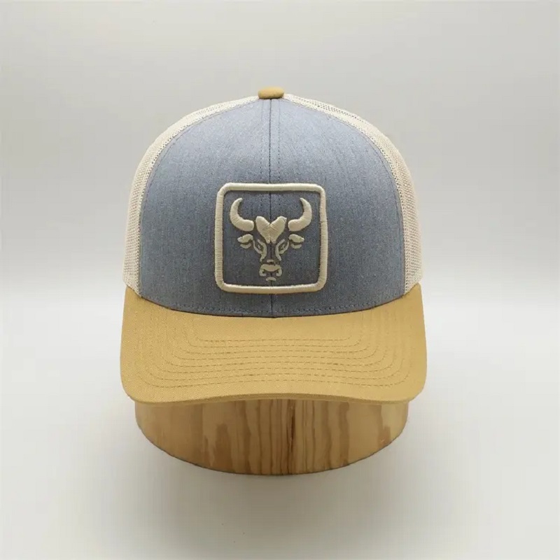 OEM egyedi 6 panel előre ívelt, karimás háló bepattanó sport kalapok,nagykereskedelmi teherautó, Gorras, 3D hímzett logo teherautó sapka