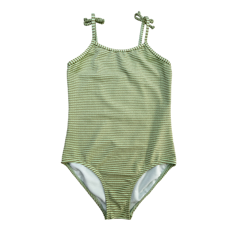 Arany selyem íjknot egyrészes gyerekek fürdőruhák