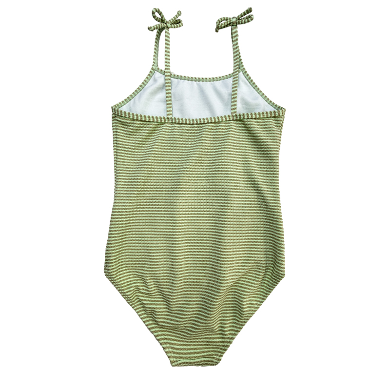 Arany selyem íjknot egyrészes gyerekek fürdőruhák